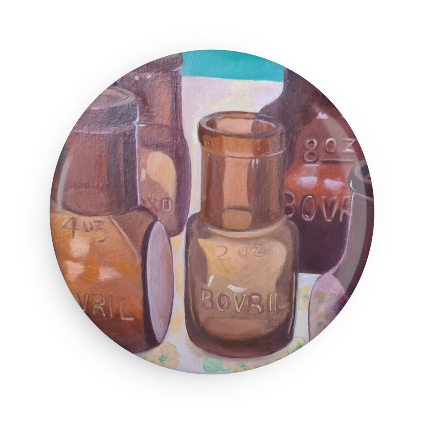 Vintage Glass Bottle Button Magnet Set, Retro Kitchen Decor, Fridge Magnet, Unique Gift, Home and Office Decoration