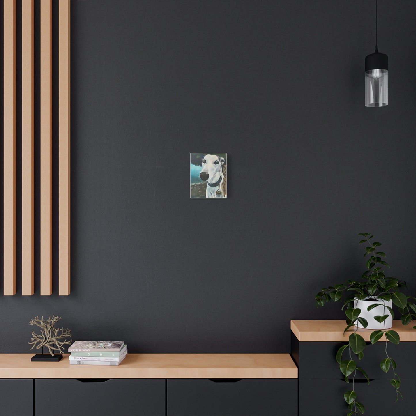 Greyhound Portrait Canvas Print — Stretched Matte Wall Art