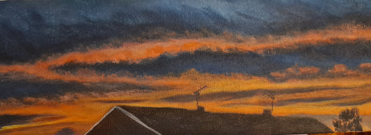 Sunset over rooftops image 0