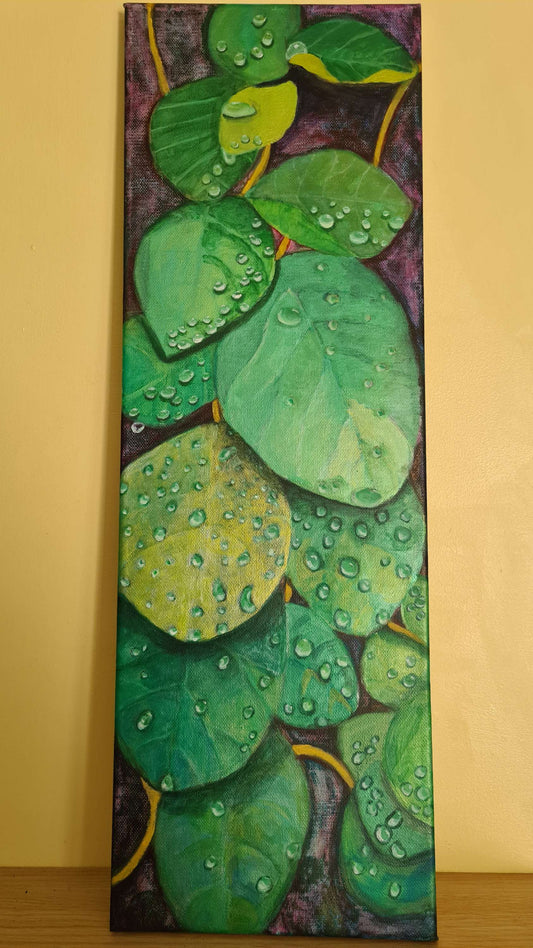 Leaves and raindrops. image 0