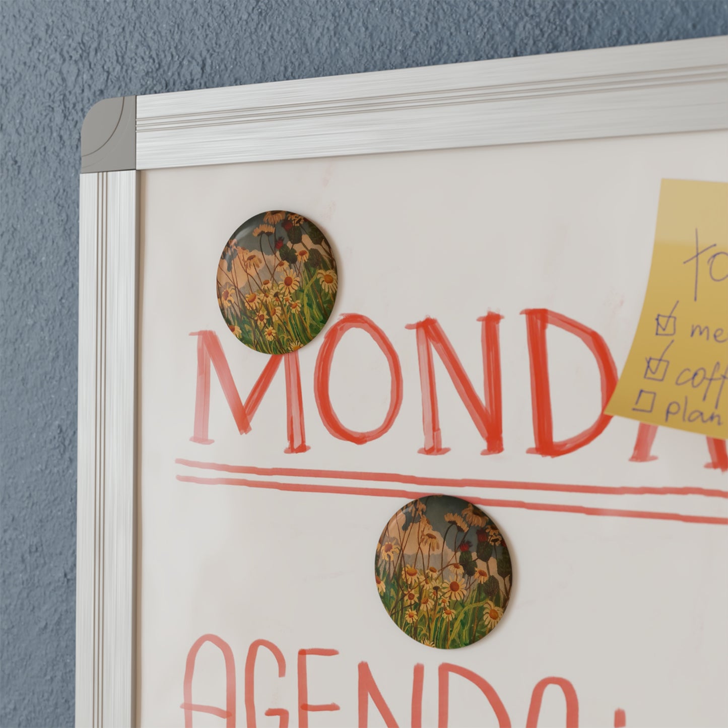 Giant Daisies Button Magnet
