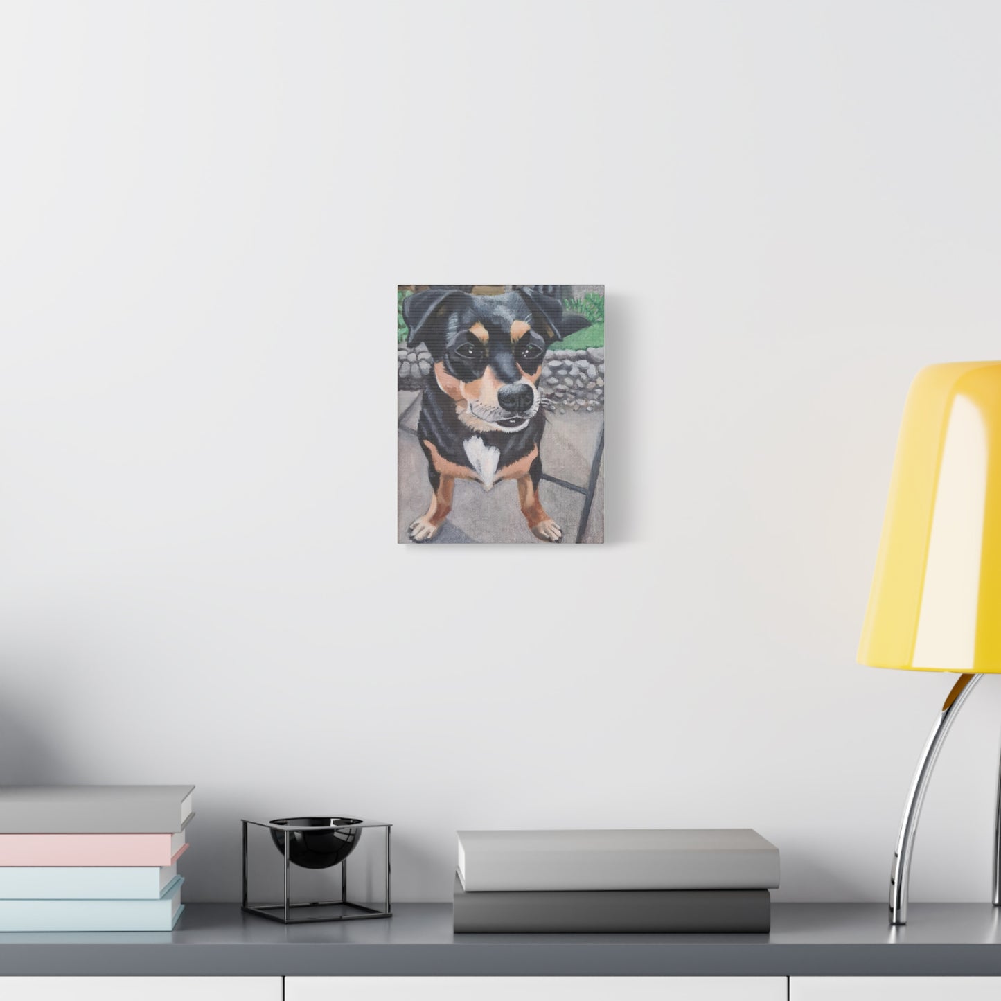 Dog Portrait original and Canvas print — Matte Stretched