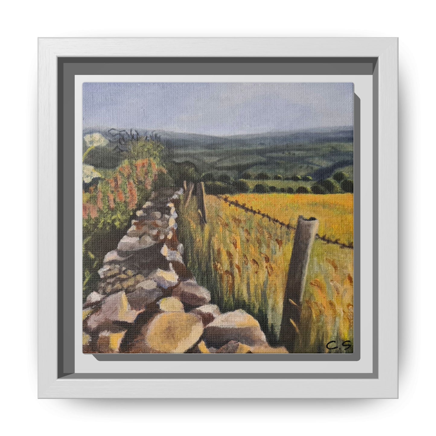 Stony Wall, Matte Canvas, Framed (Multi-color)