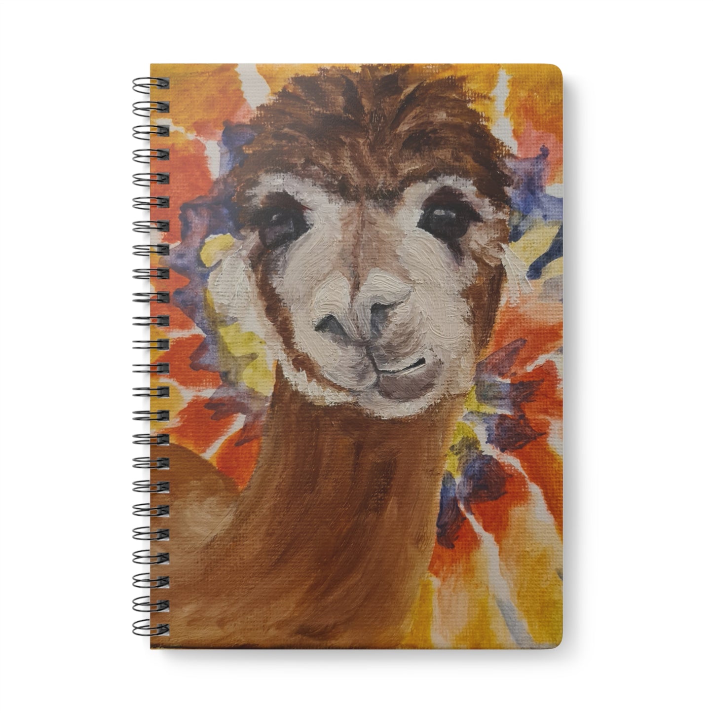 Wirobound Softcover Notebook featuring a Charming Alpaca print, Perfect for Journaling and Gift Giving, Animal Lover's [...]