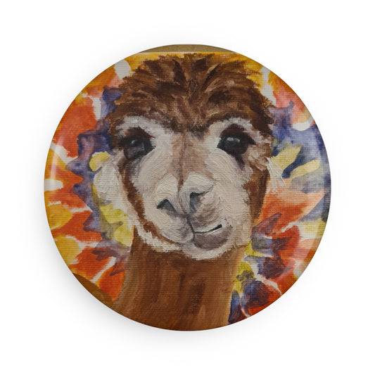 Alpaca Button Magnet