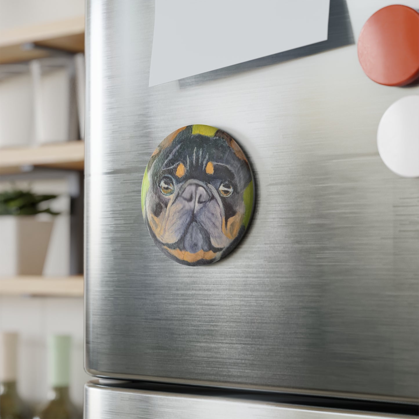 French Bulldog Button Magnet