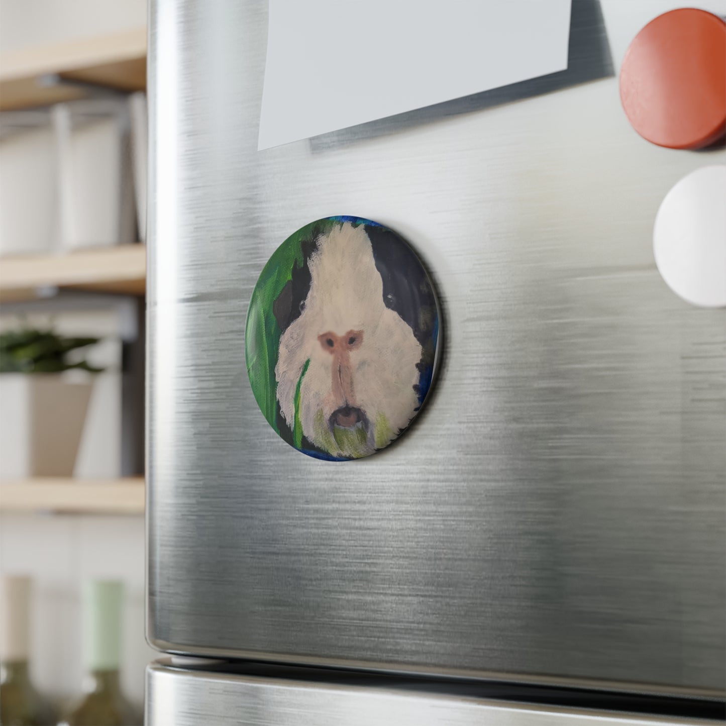 Cute Animal Button Magnet, Refrigerator Magnet, Home Decor Magnet, Gift for Animal Lovers, Fun Kitchen Accessory