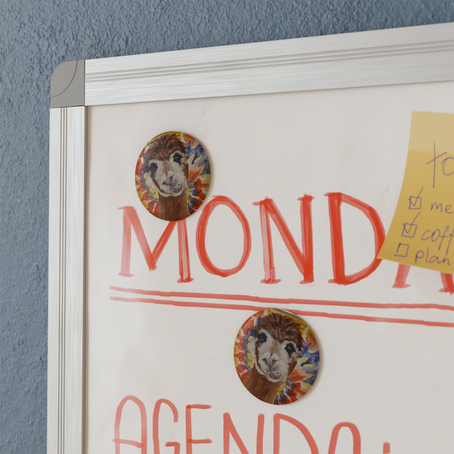 Alpaca Button Magnet