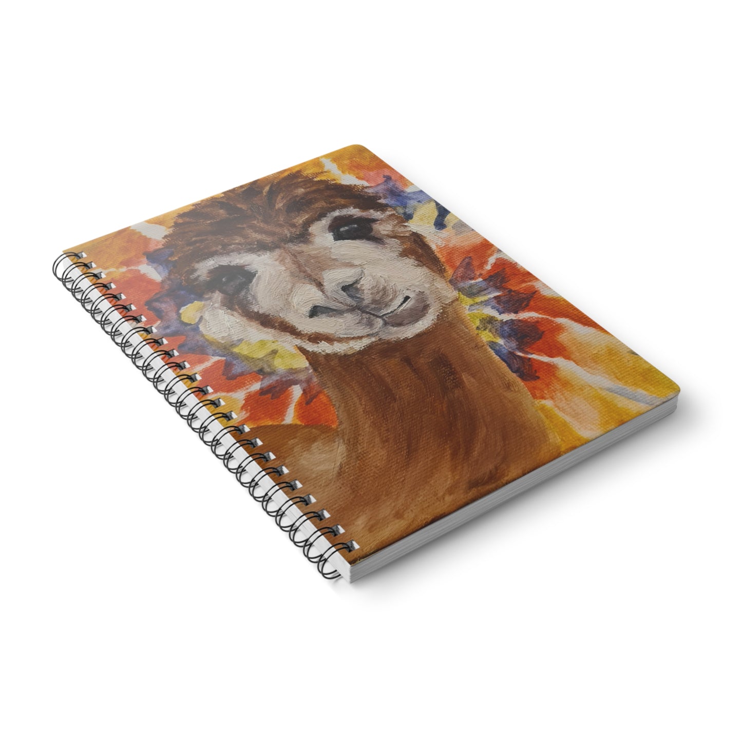 Wirobound Softcover Notebook featuring a Charming Alpaca print, Perfect for Journaling and Gift Giving, Animal Lover's [...]