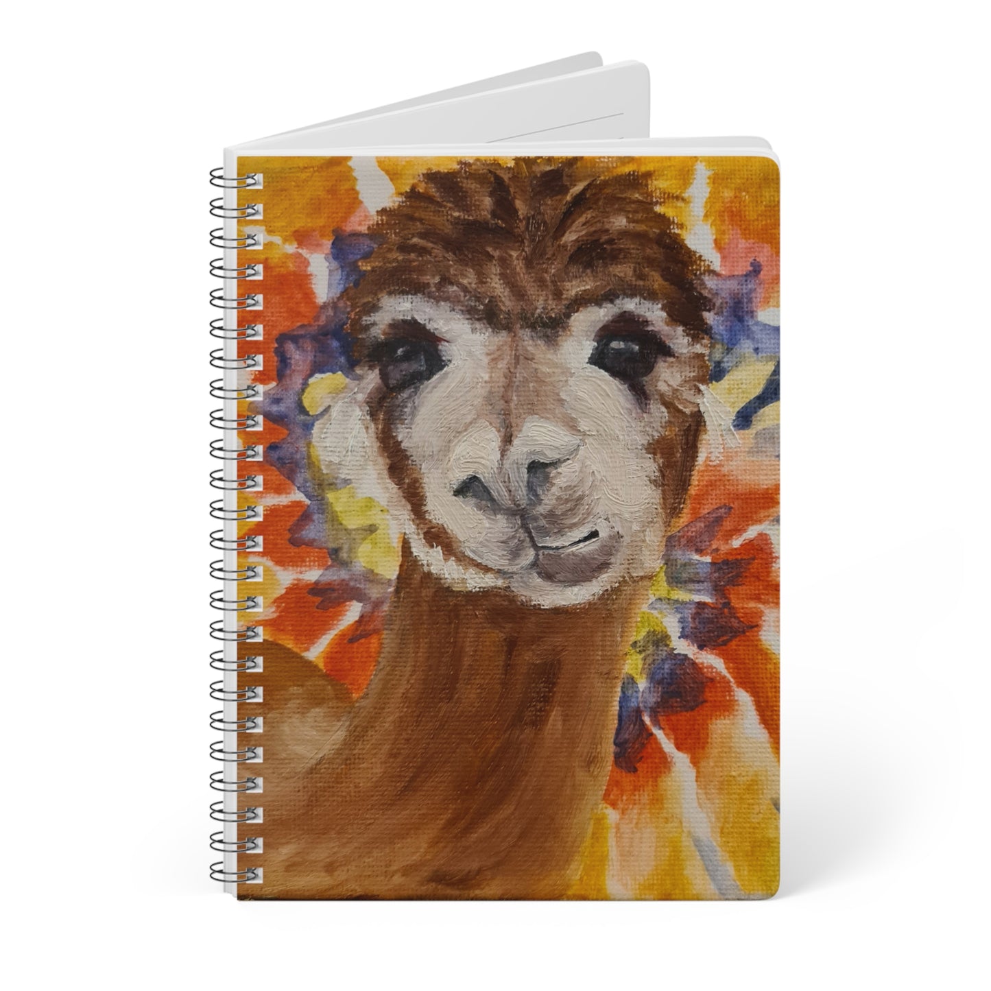 Wirobound Softcover Notebook featuring a Charming Alpaca print, Perfect for Journaling and Gift Giving, Animal Lover's [...]