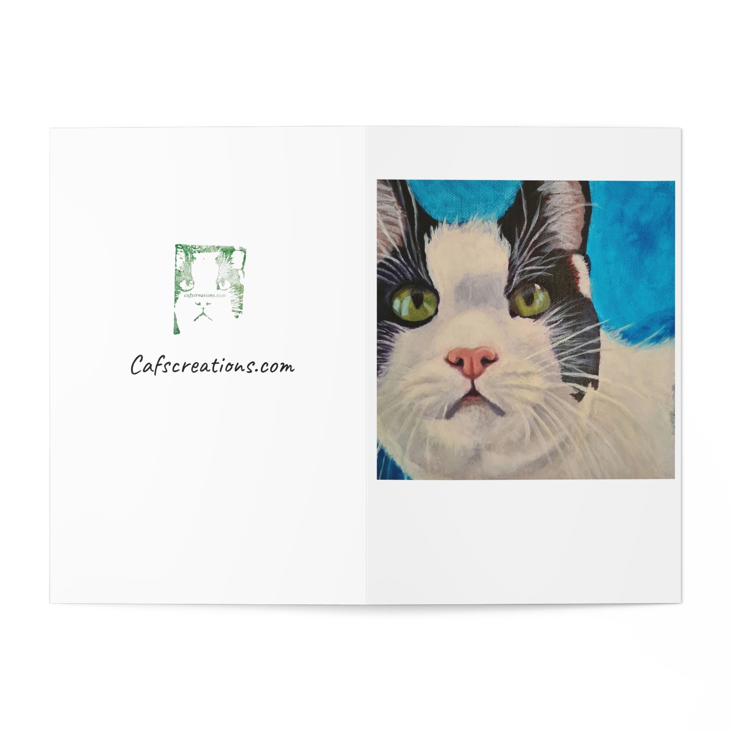 Cat-Themed Greeting Cards Set